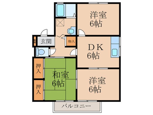 グリーンハイツ　C棟の物件間取画像